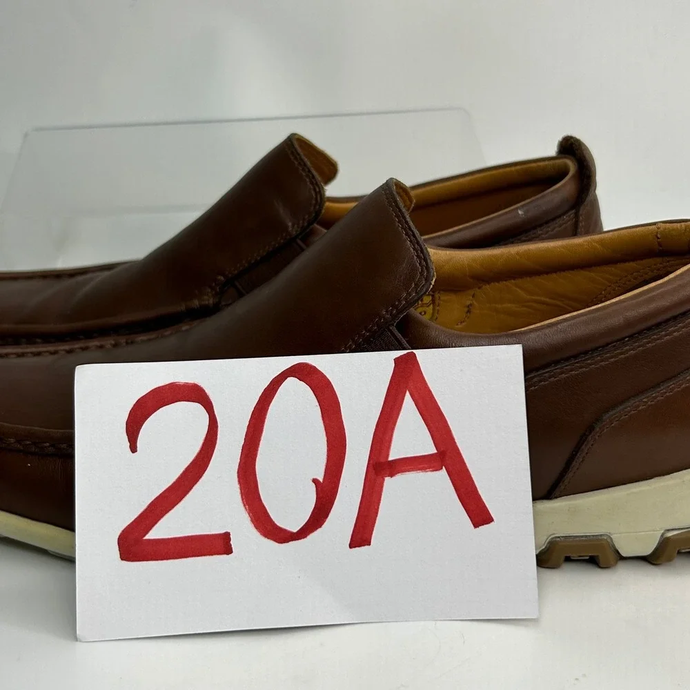 Cole Haan Mens Brown Waterproof Leather Slip On Loafers Lug Sole C04451 Size 8M